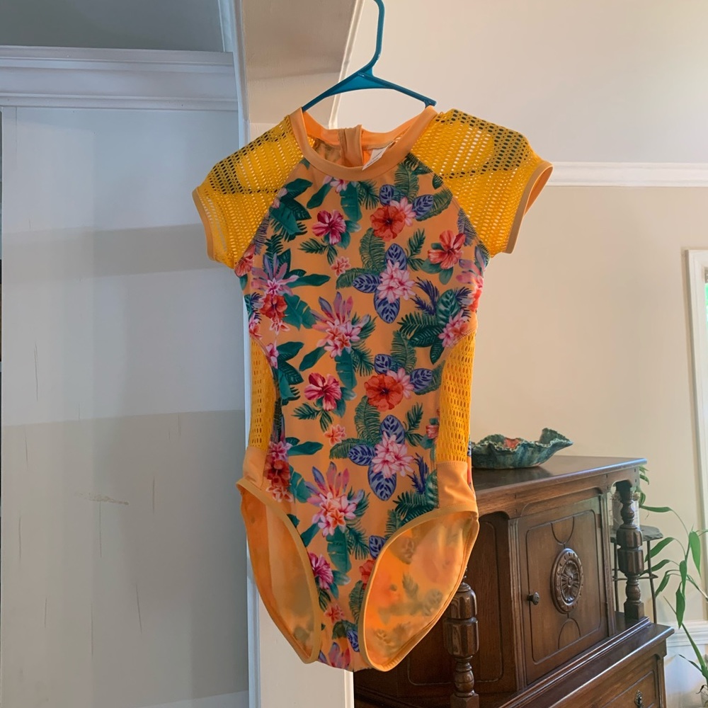 target art class girls one piece swimsuit